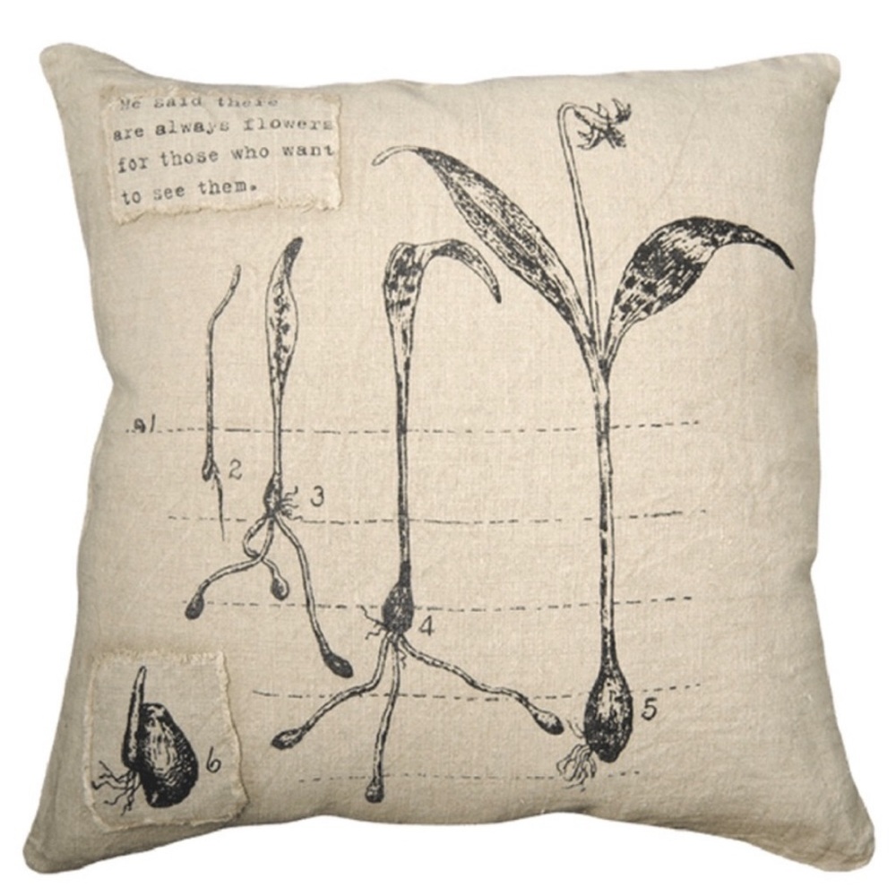 Sugarboo & Co. “There are always flowers” linen pillow case